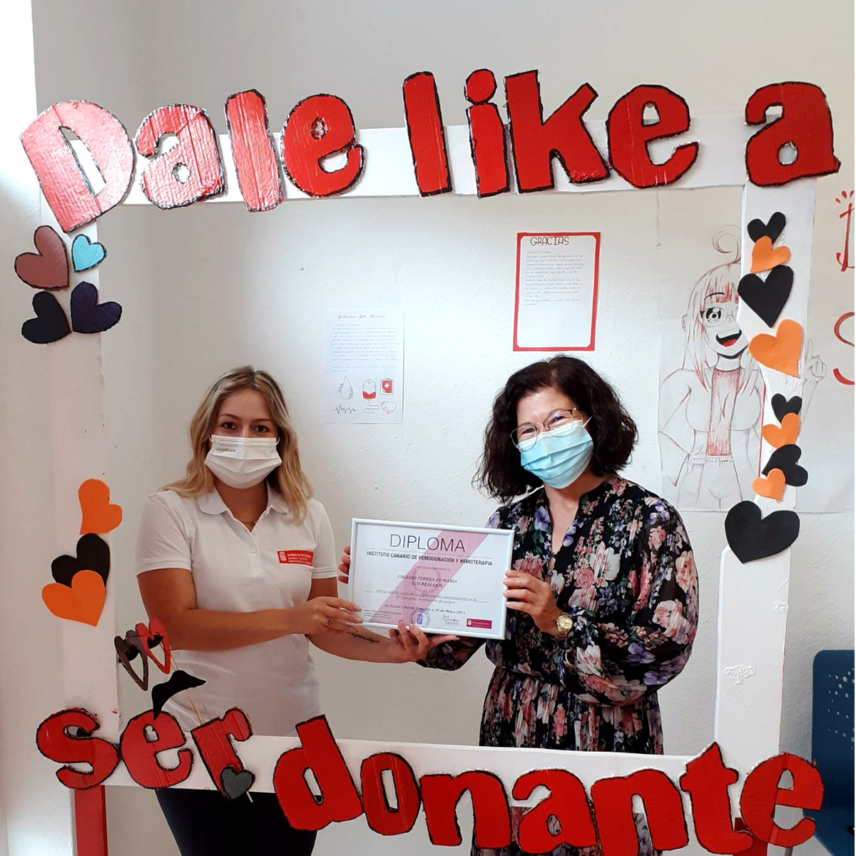 El alumnado del Colegio Pureza de María de Los Realejos lidera la campaña 'Dale Like a ser donante'