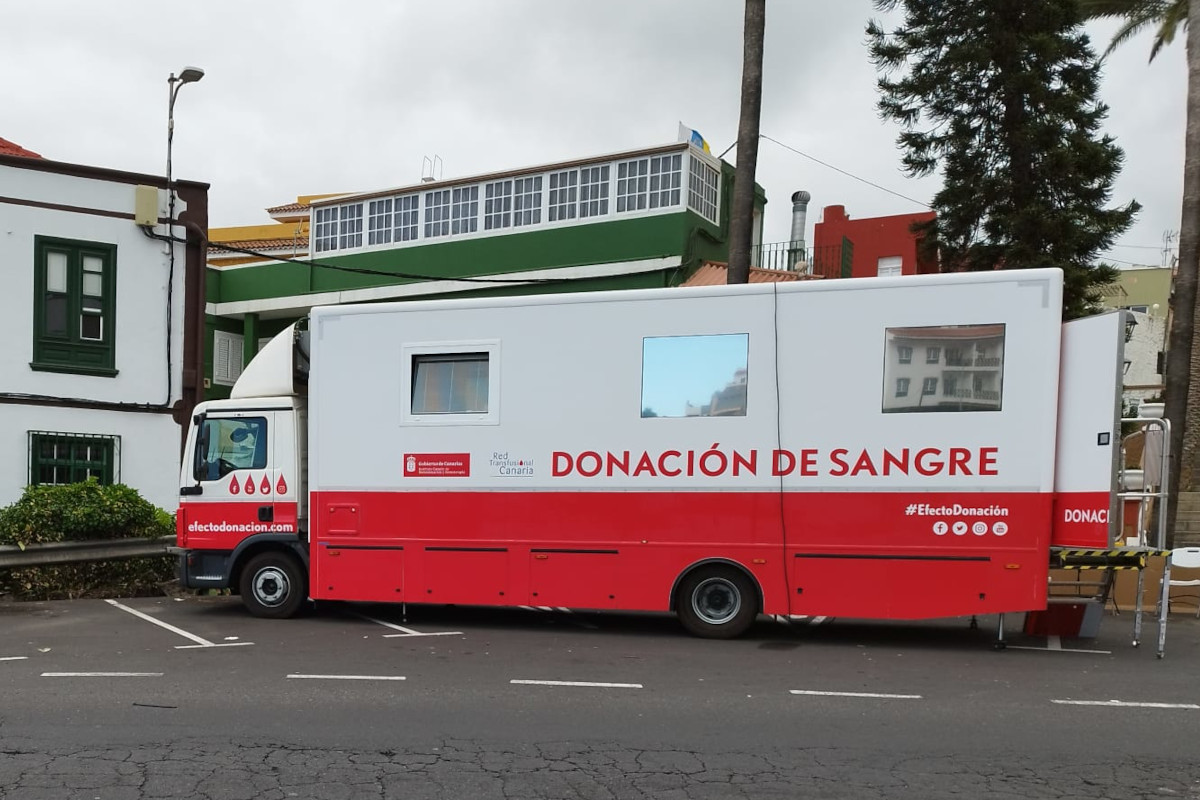 El ICHH traslada una unidad móvil de donación de sangre hasta Los Realejos