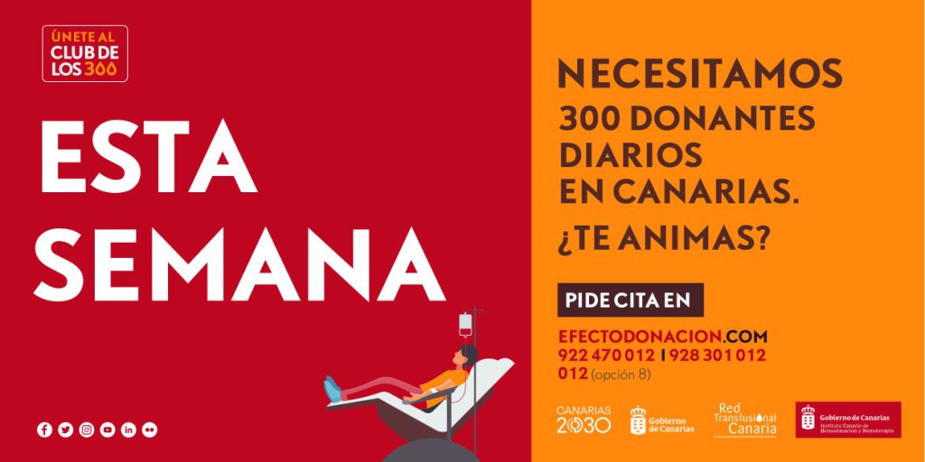 ¿Dónde puedo donar sangre esta semana en Canarias?