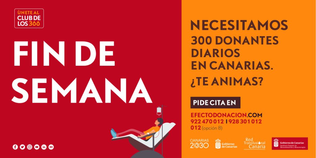 ¿Dónde puedo donar sangre este fin de semana en Canarias?