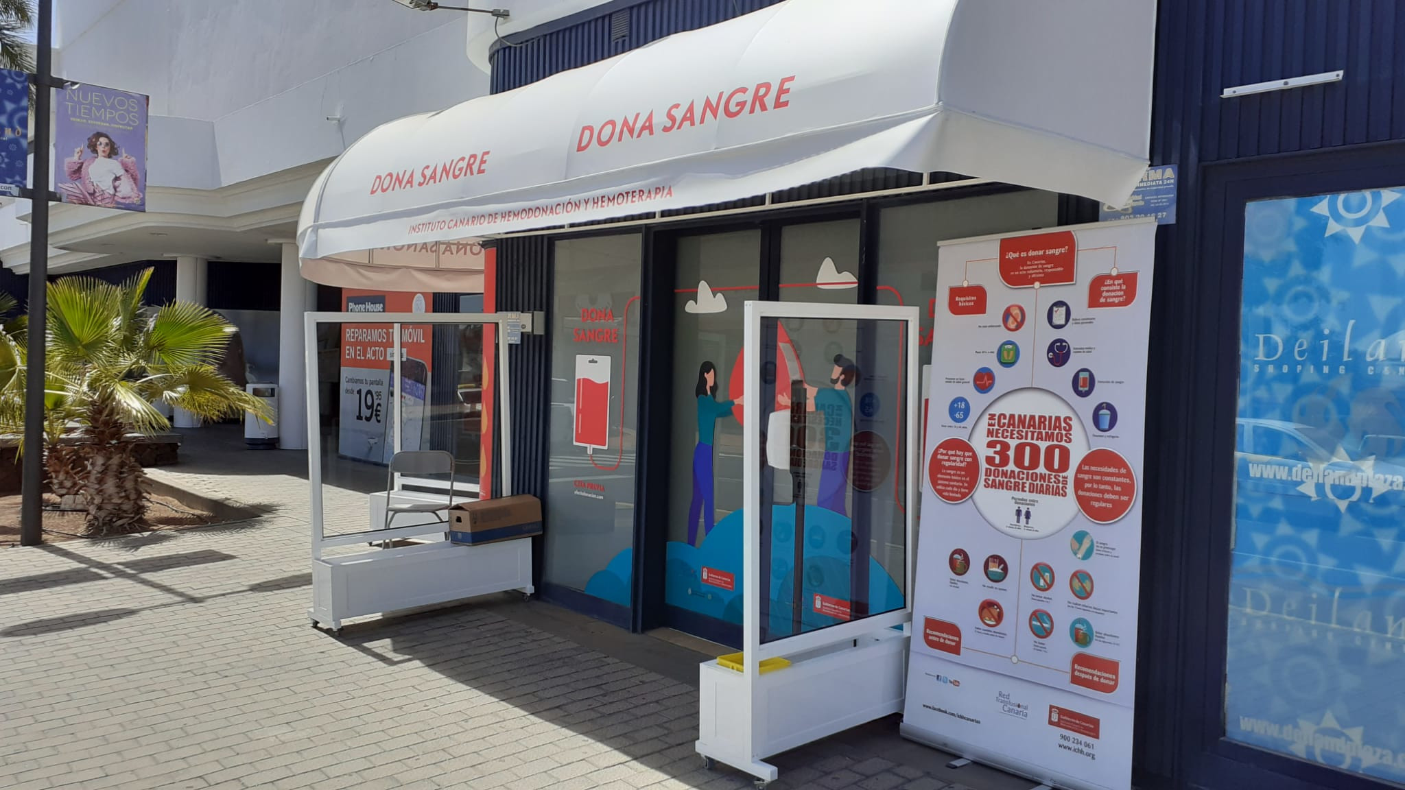 El ICHH mantiene operativa la sala de donación en el CC Deiland de Playa Honda