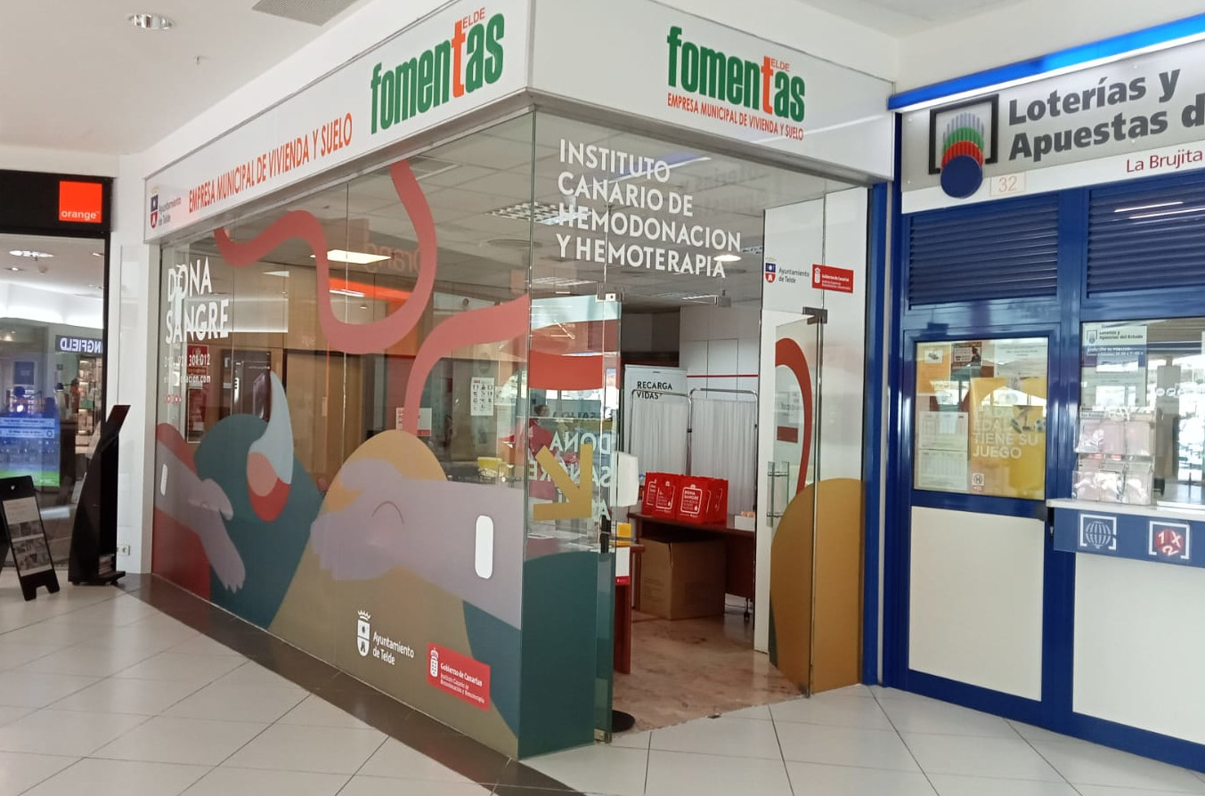 El ICHH mantiene operativa la sala de donación en el Centro Comercial Alcampo de Telde