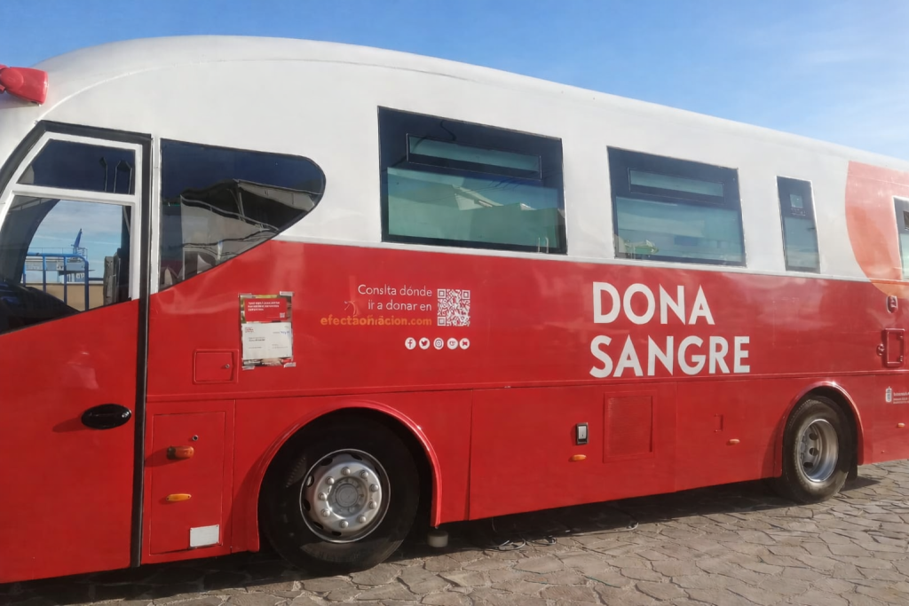 Unidad móvil de donación de sangre