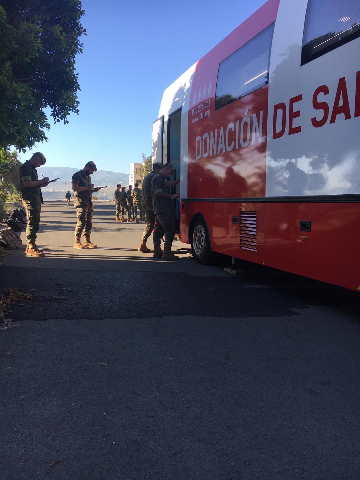Campaña de donación de sangre en Acuartelamiento Militar