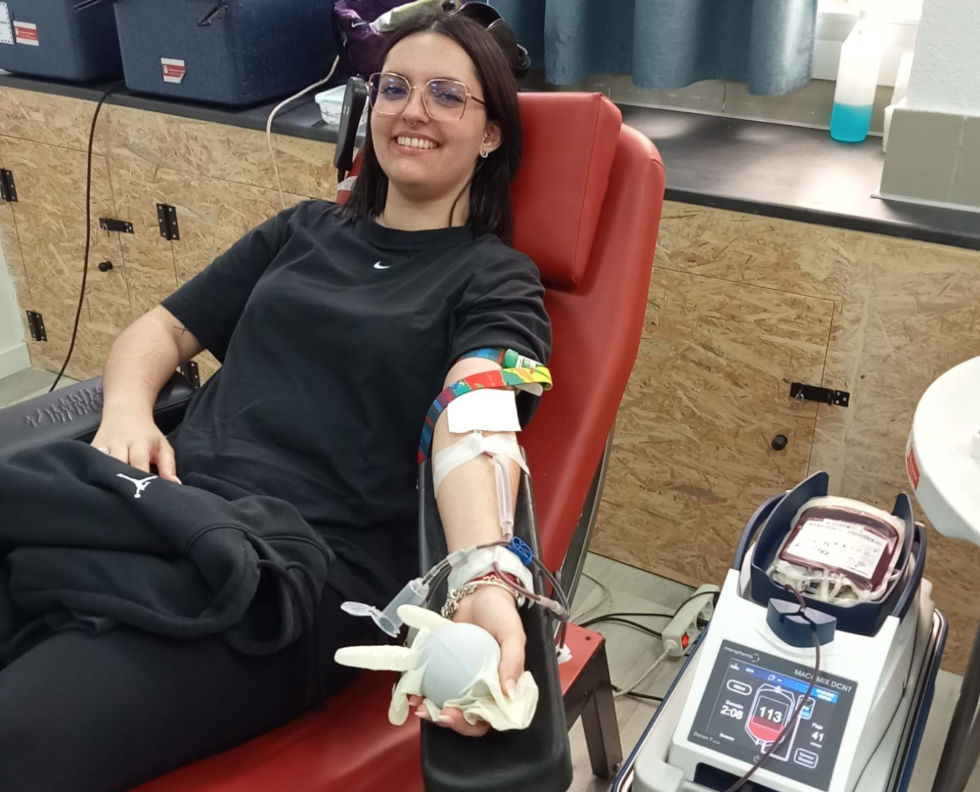 Donante durante la Campaña de donación en Fuerteventura