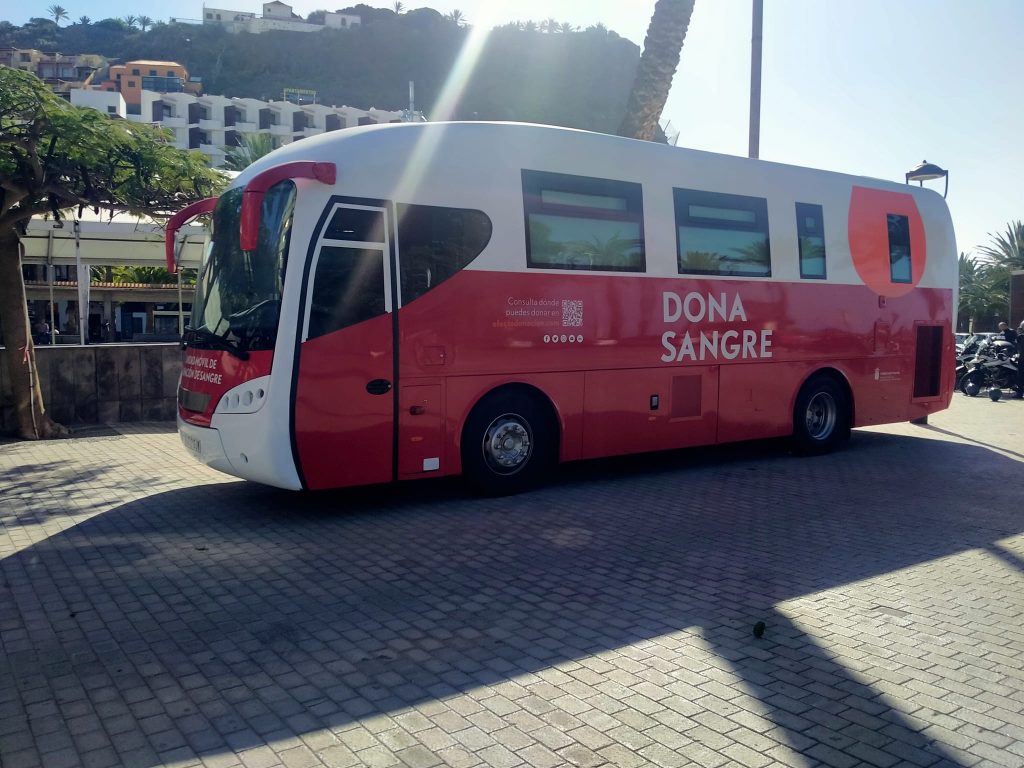 Unidad móvil de donación en La Gomera