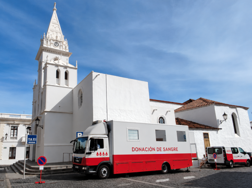 Unidad móvil de donación en Los Silos