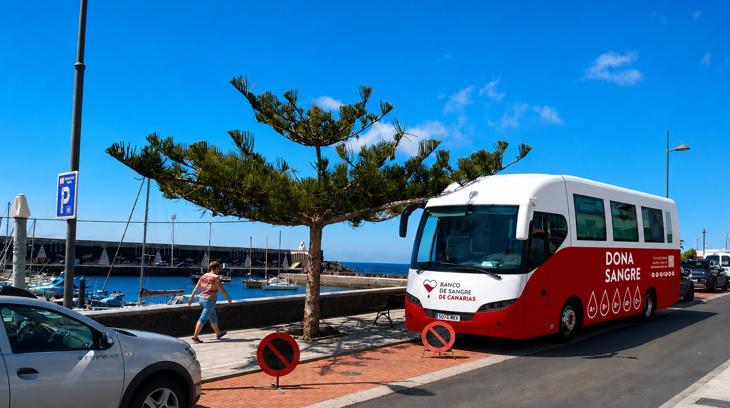 Unidad móvil de donación de sangre en La Restinga- El Hierro