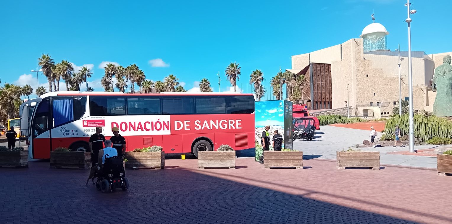 Unidad móvil de donación de sangre